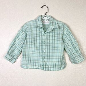 Cocoon Mint Green Plaid Button Up Shirt